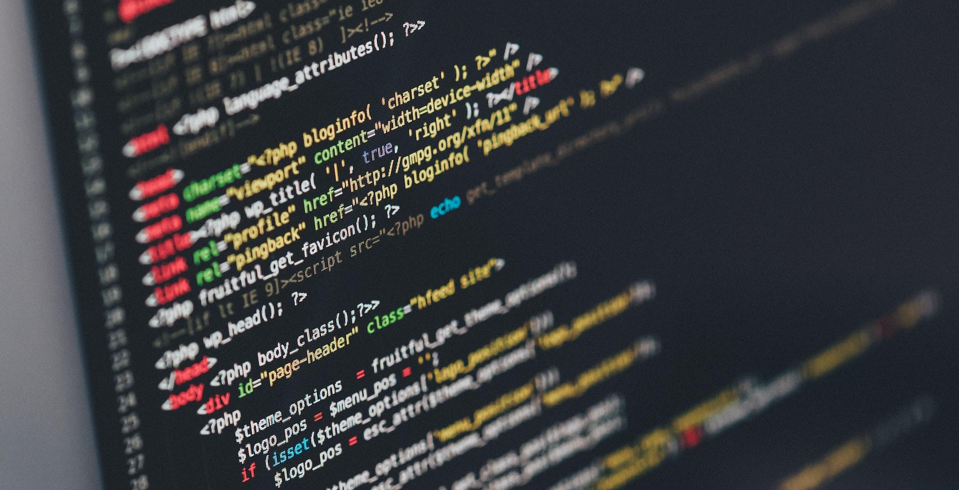 monitor showing Java programming